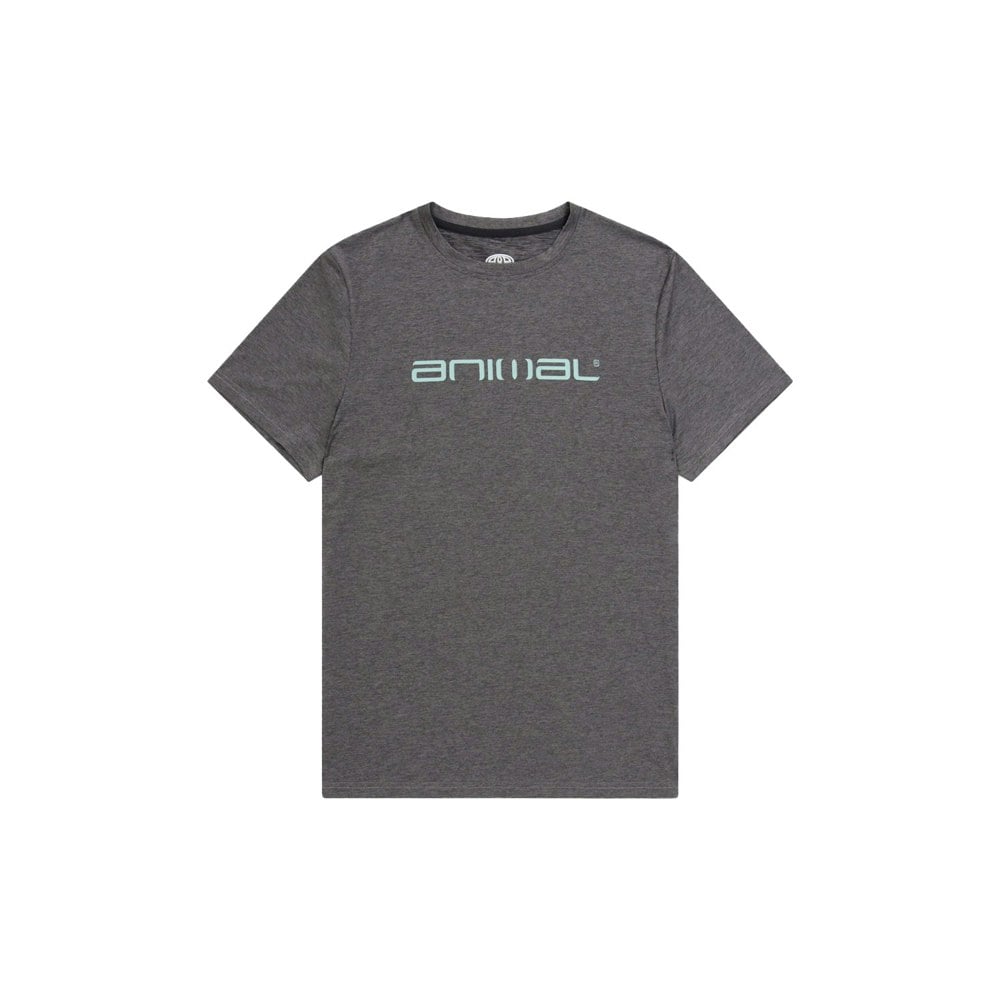 Animal Mens Latero Logo Swimming T-Shirt - Charcoal