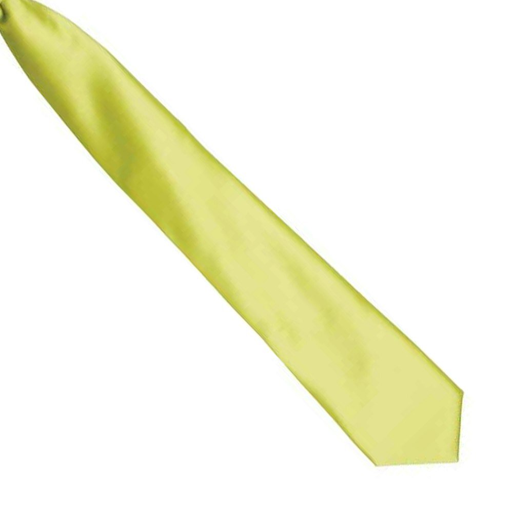 Premier Colours Mens Satin Clip Tie - Lime