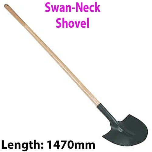 Heavy Duty 1470mm Swan Neck Shovel Digging Plant Trench Hole Garden Landscape Loops