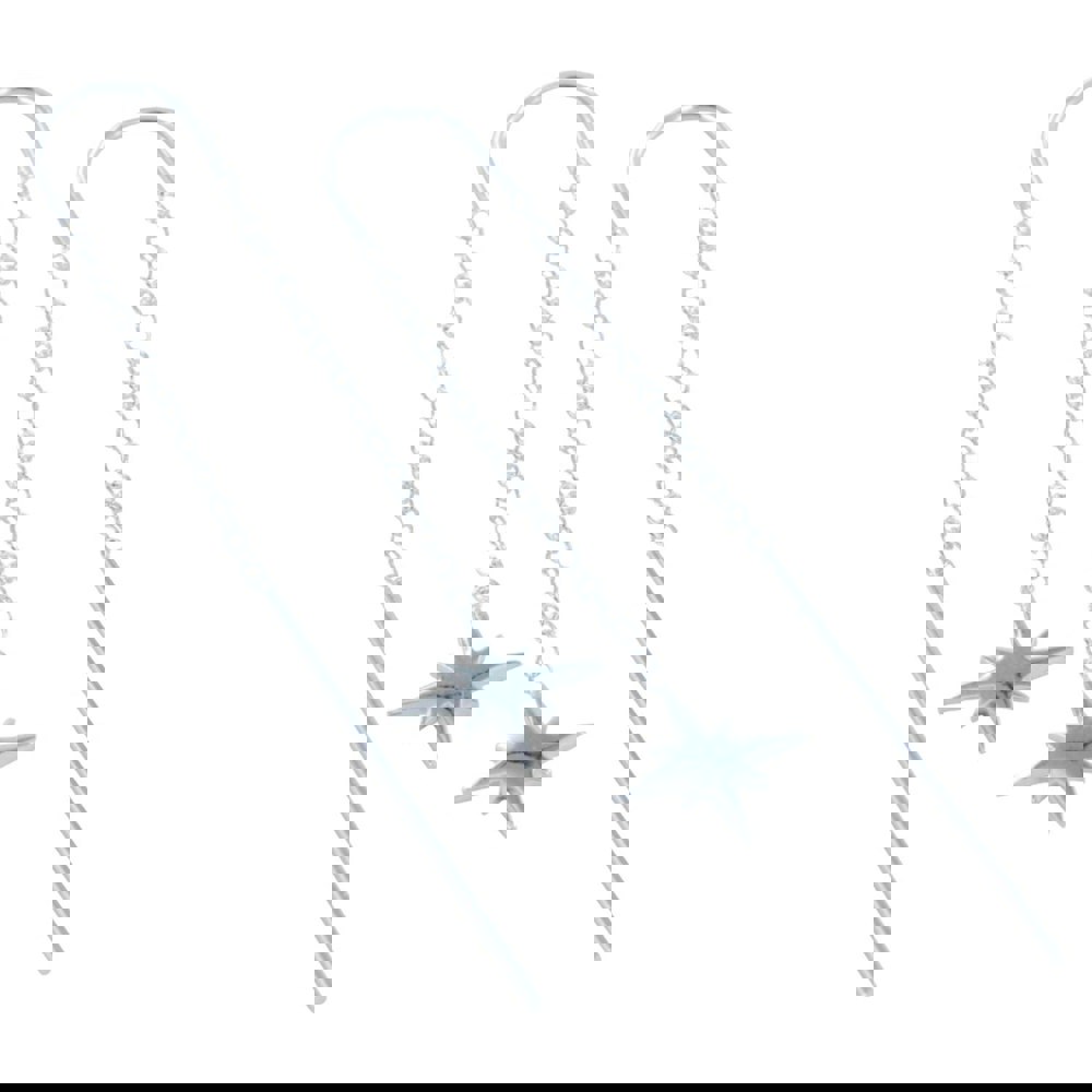 Follow That Star Sterling Silver Falling Earrings - Reeves & Reeves