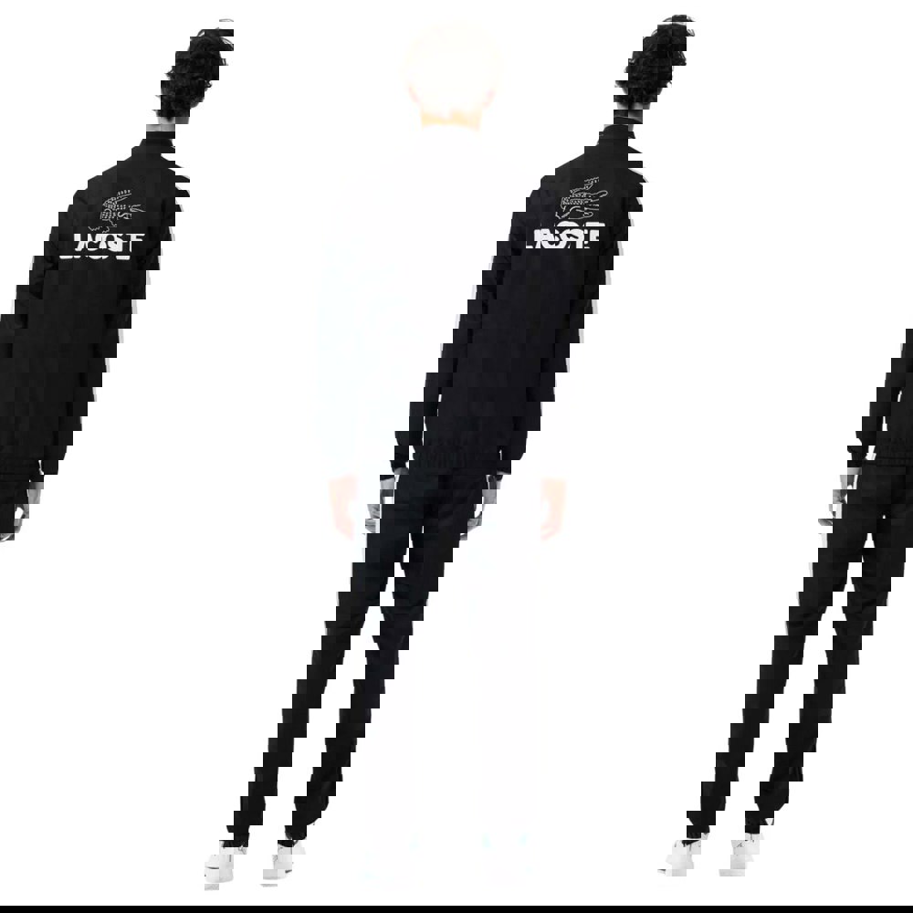 Lacoste Mens Colourblock Tennis Tracksuit Set - Black/White