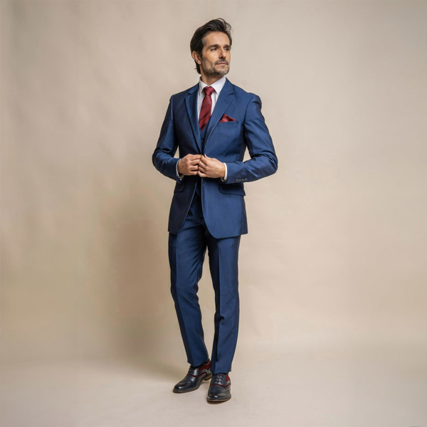 Ford Blue Three Piece Suit Front