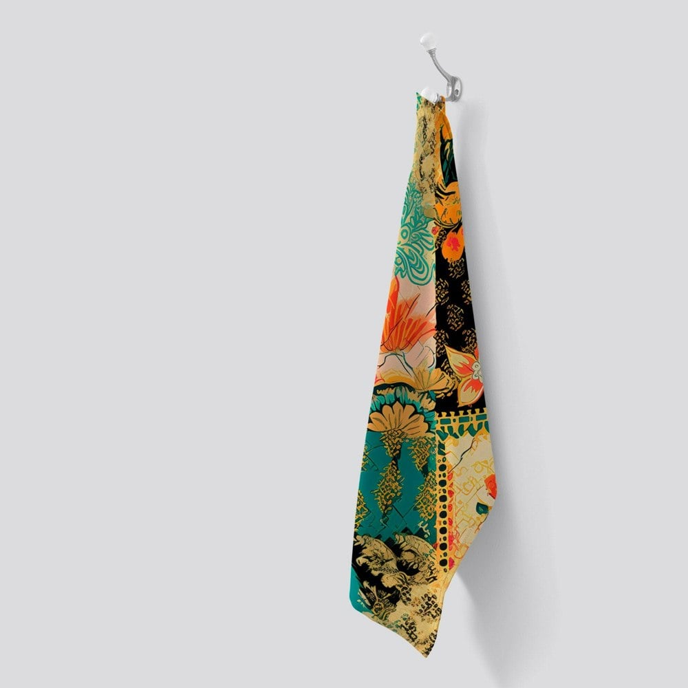 Warren Reed Patchwork Mixed Textiles Tea Towel