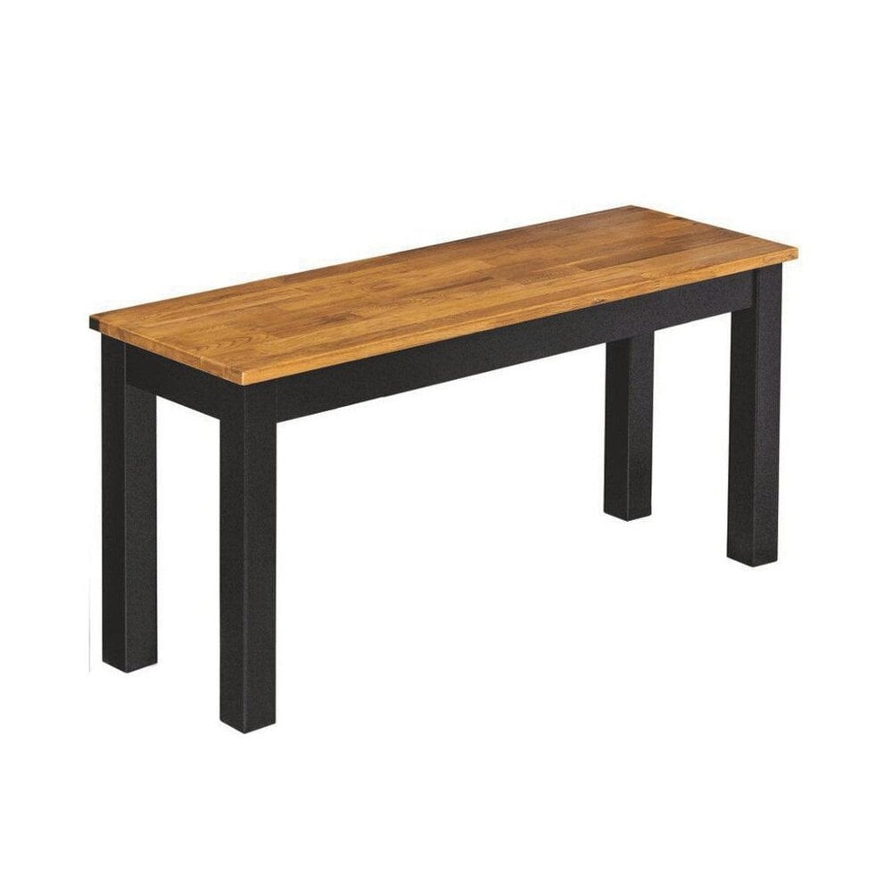 Wyld Haus Dundalk Natural Oiled Wood Bench Black Frame