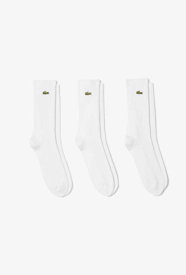 Lacoste 3-Pack Sports Socks - White