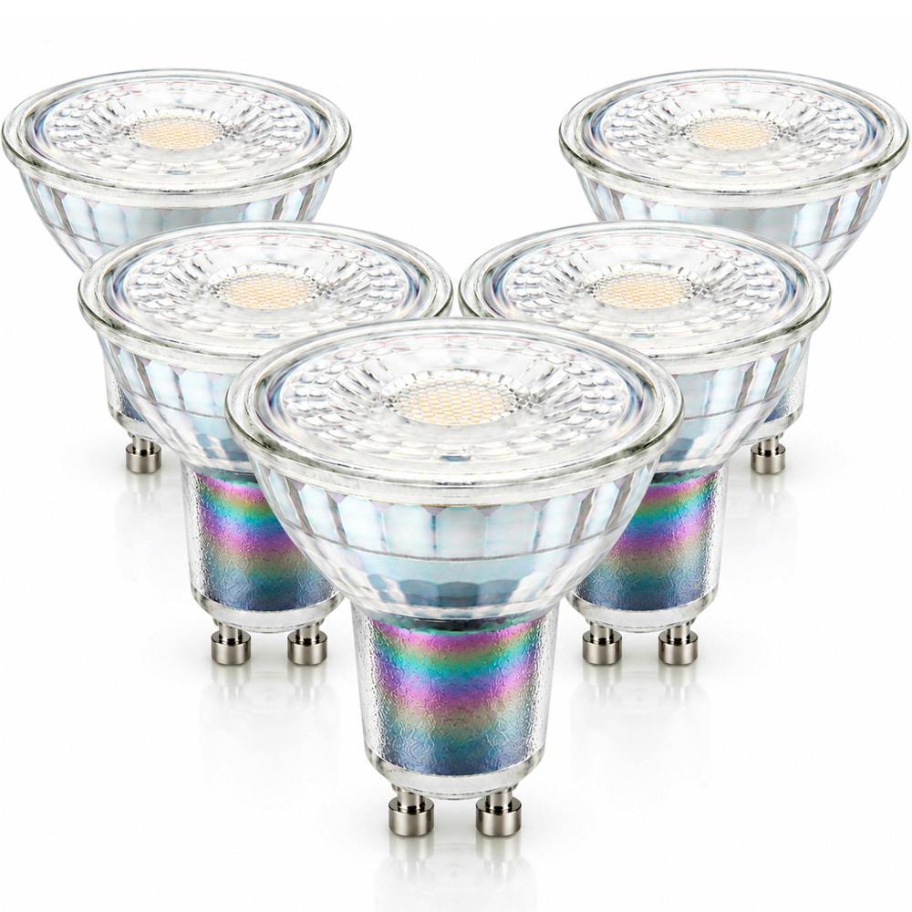 BELL Lighting 5 Pack GU10 LED Bulbs 3.1W 350lm Premium Glass Spotlights - Cool White - 6000K