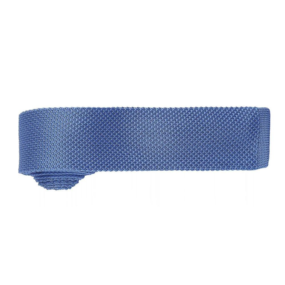 Premier Mens Slim Textured Knit Effect Tie (Pack of 2) - Mid Blue