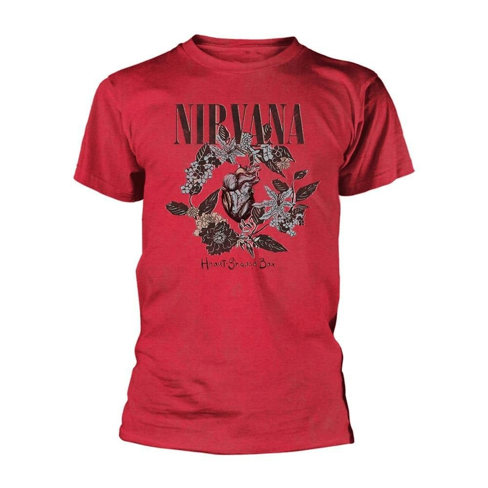 Nirvana Unisex Adult Heart Shaped Box T-Shirt - Red