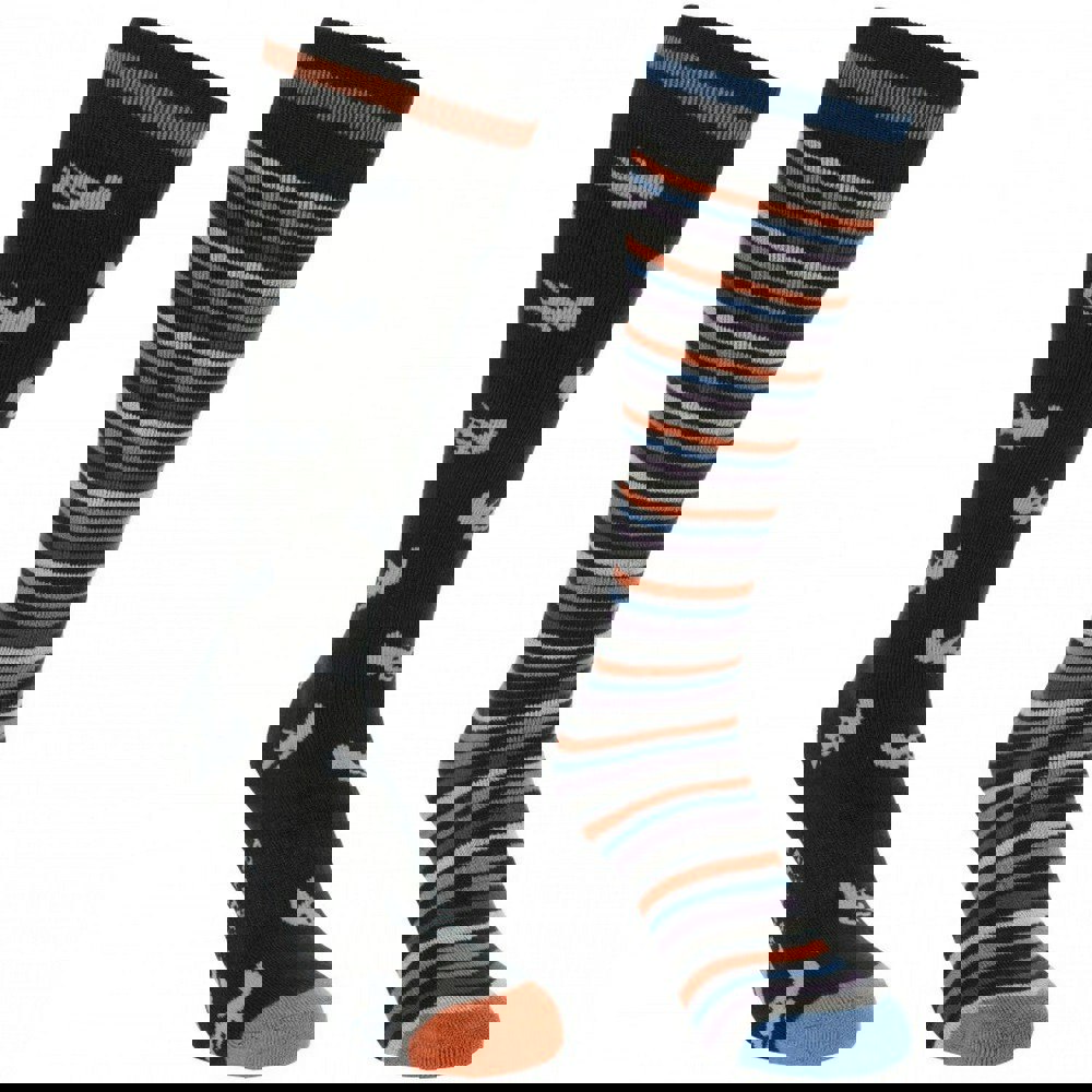 Trespass Kids/Childrens Replicate Ski Tube Sock (Pack Of 2) - Black/Dusk