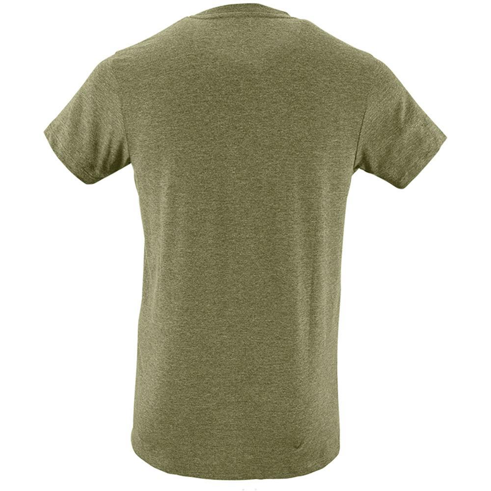 SOLS Mens Regent Slim Fit Short Sleeve T-Shirt - Heather Khaki