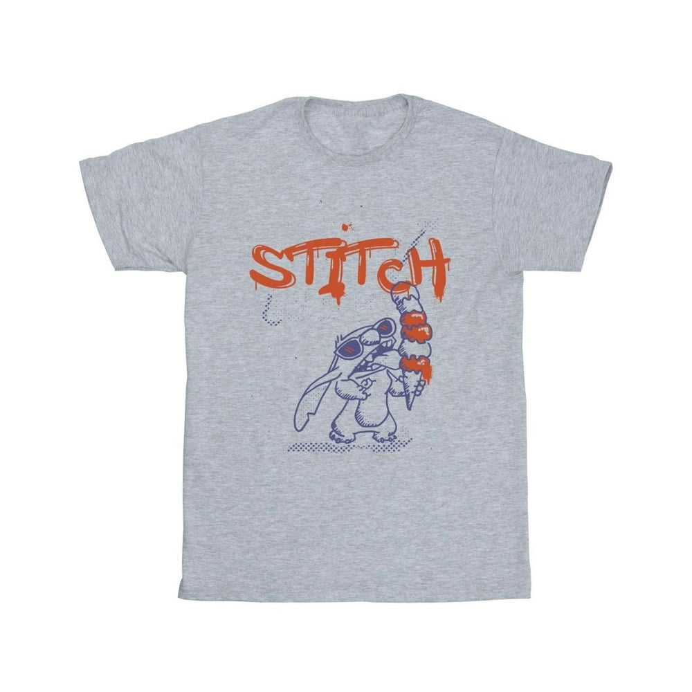 Disney Boys Lilo & Stitch Ice Creams T-Shirt - Sports Grey