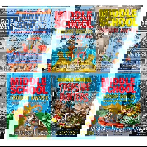 James Patterson Treasure Hunters Middle School Series 1-6 Books Collection Set