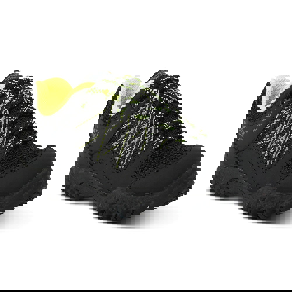 Regatta Kids Edgepoint Waterproof Walking Shoes - Black/Lime Punch