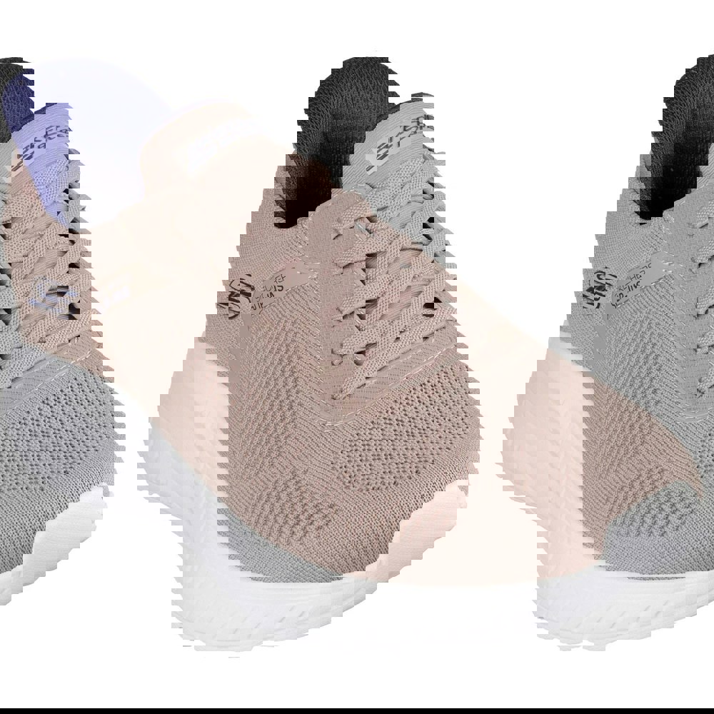 Skechers BOBS Sport Squad Chaos Solid Step Textile Men's Taupe Trainers
