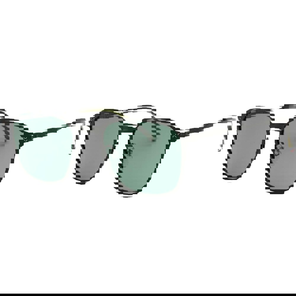 Tommy Hiliger Green Lens Matte Black Sunglasses One Size