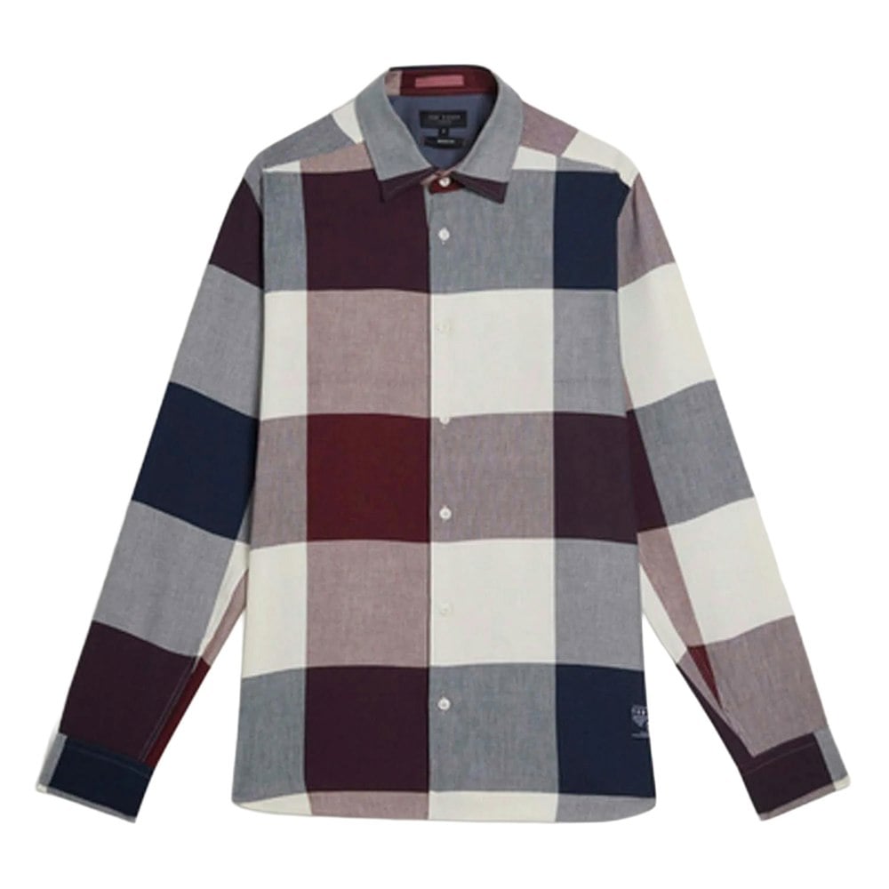 Ted Baker Mens Neetly Long-Sleeved Shirt - Red