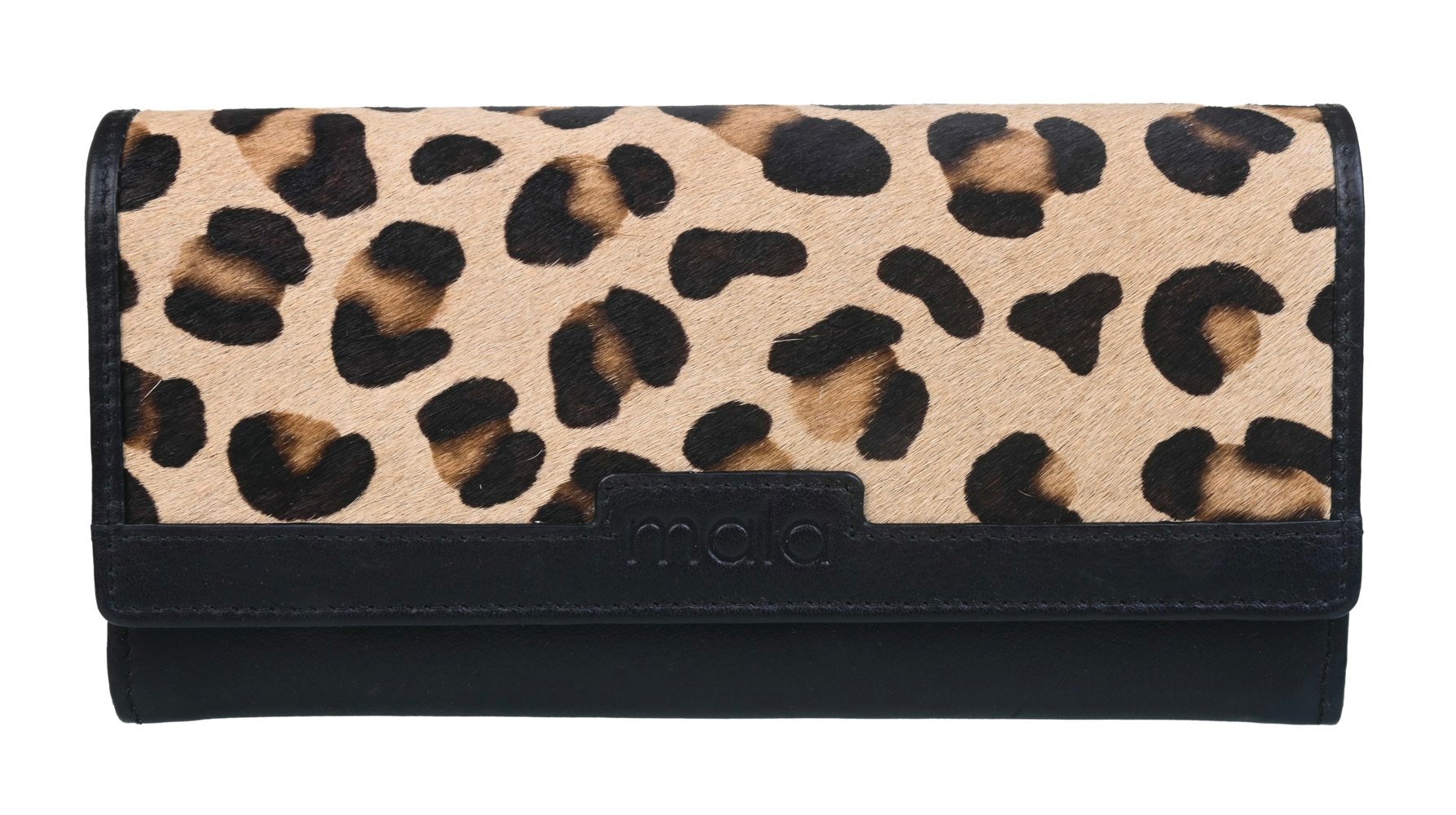 Mala Leather Matrah Leopard Matinee Leather Purse