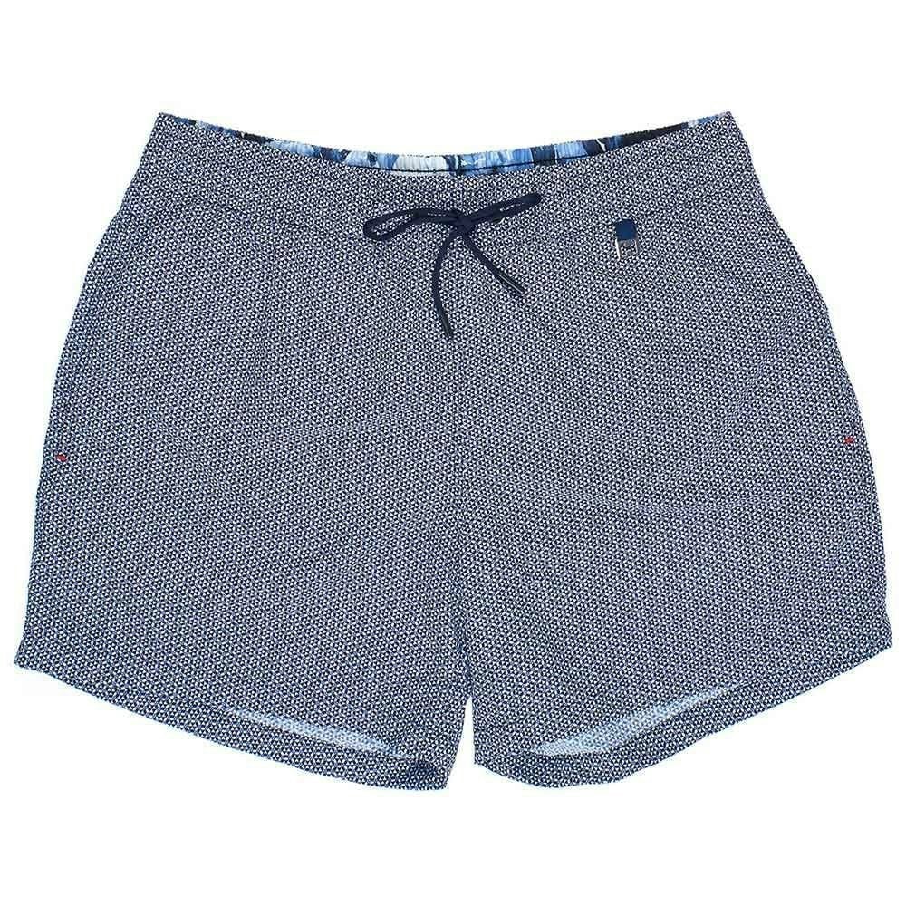 Hom Topaz Swim Shorts, Navy / White