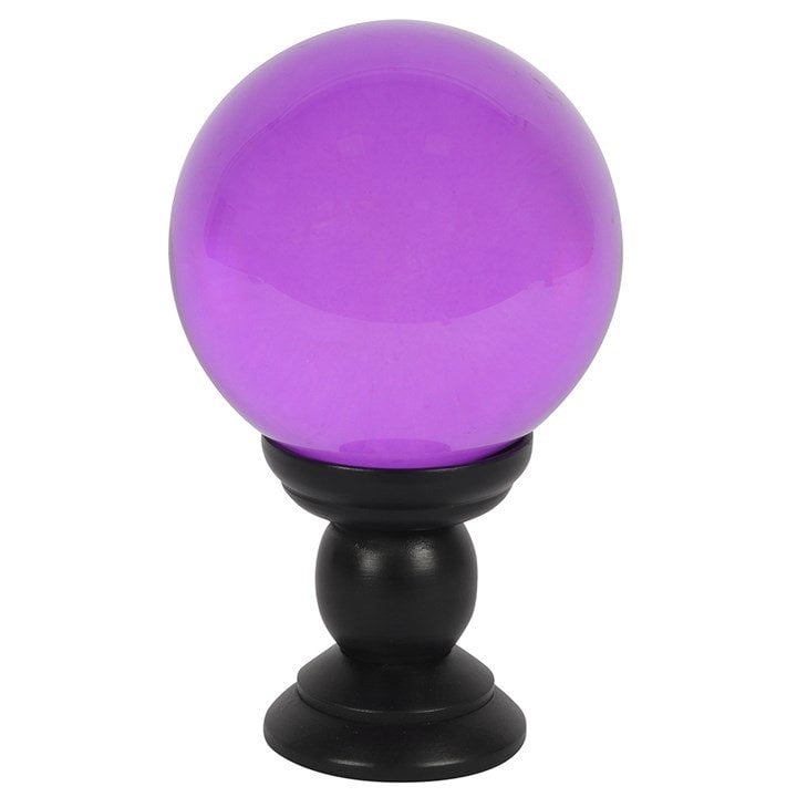 Serano Large Purple Crystal Ball on Stand