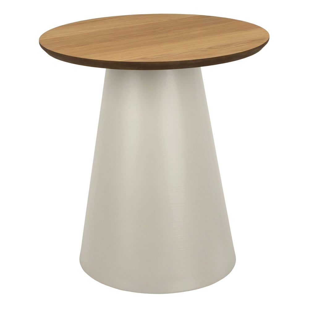 Furniture To Go Soli Round Coffee Table in Oak/Grey 45x48cm