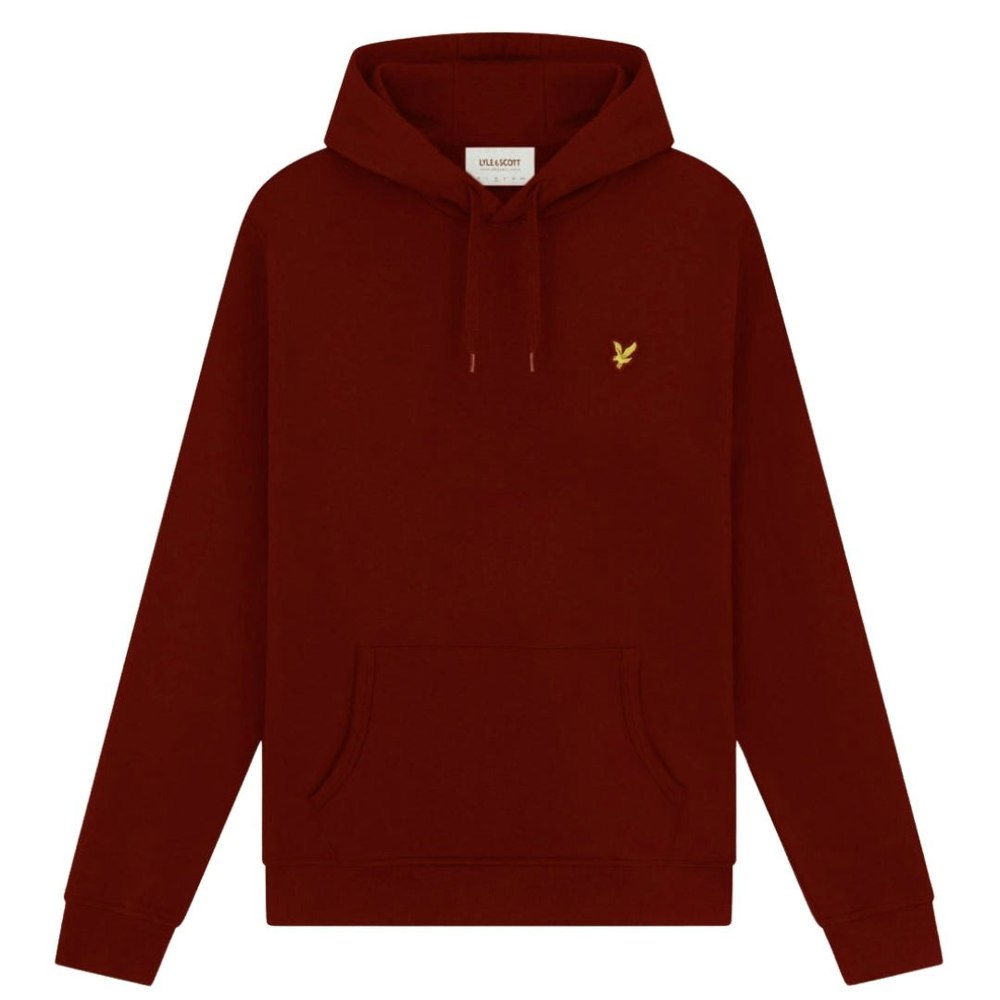 Lyle & Scott Branded Gala Red Pull-over Hoodie