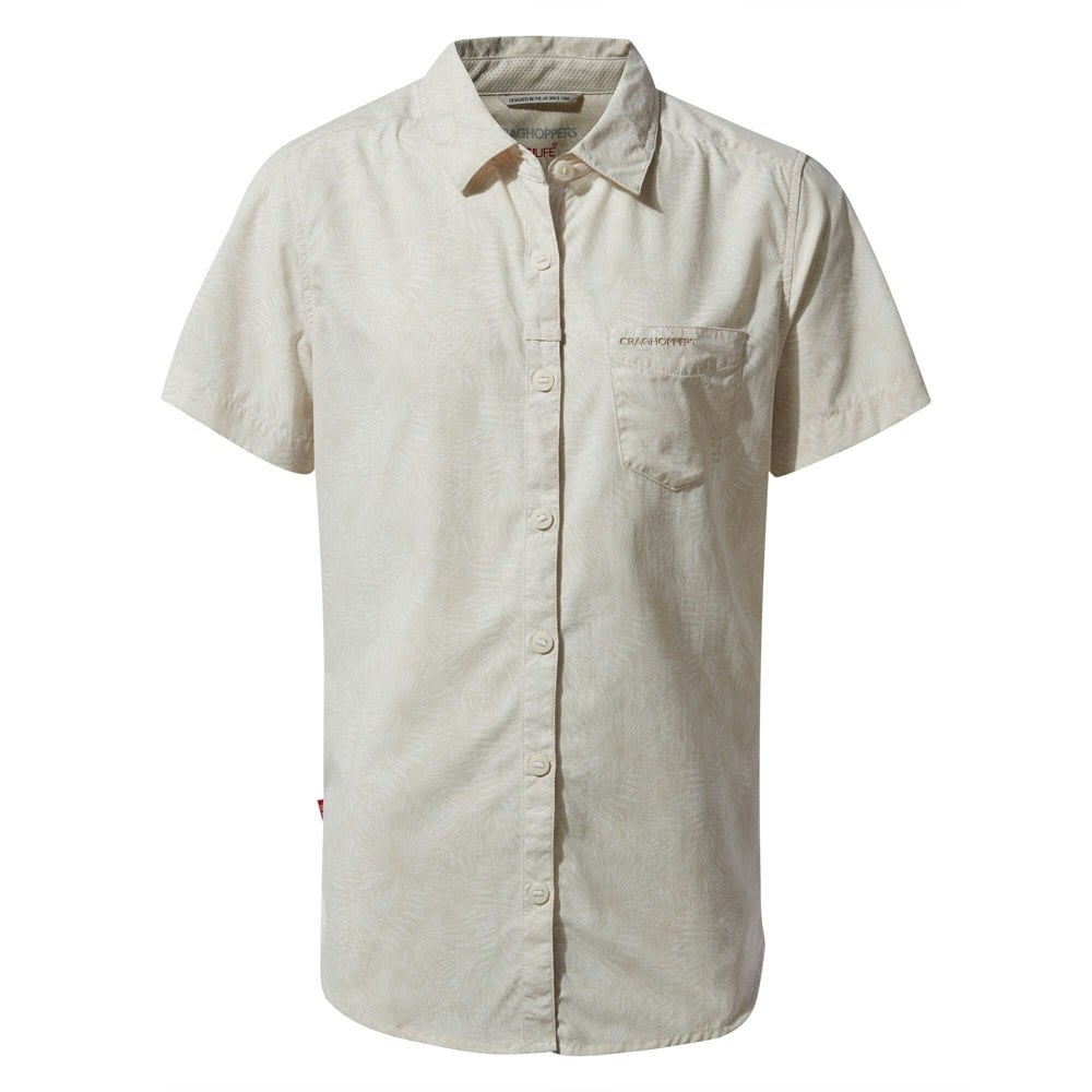 Craghoppers Womens/Ladies NosiLife Vanna Short Sleeved Shirt - Seasalt Print