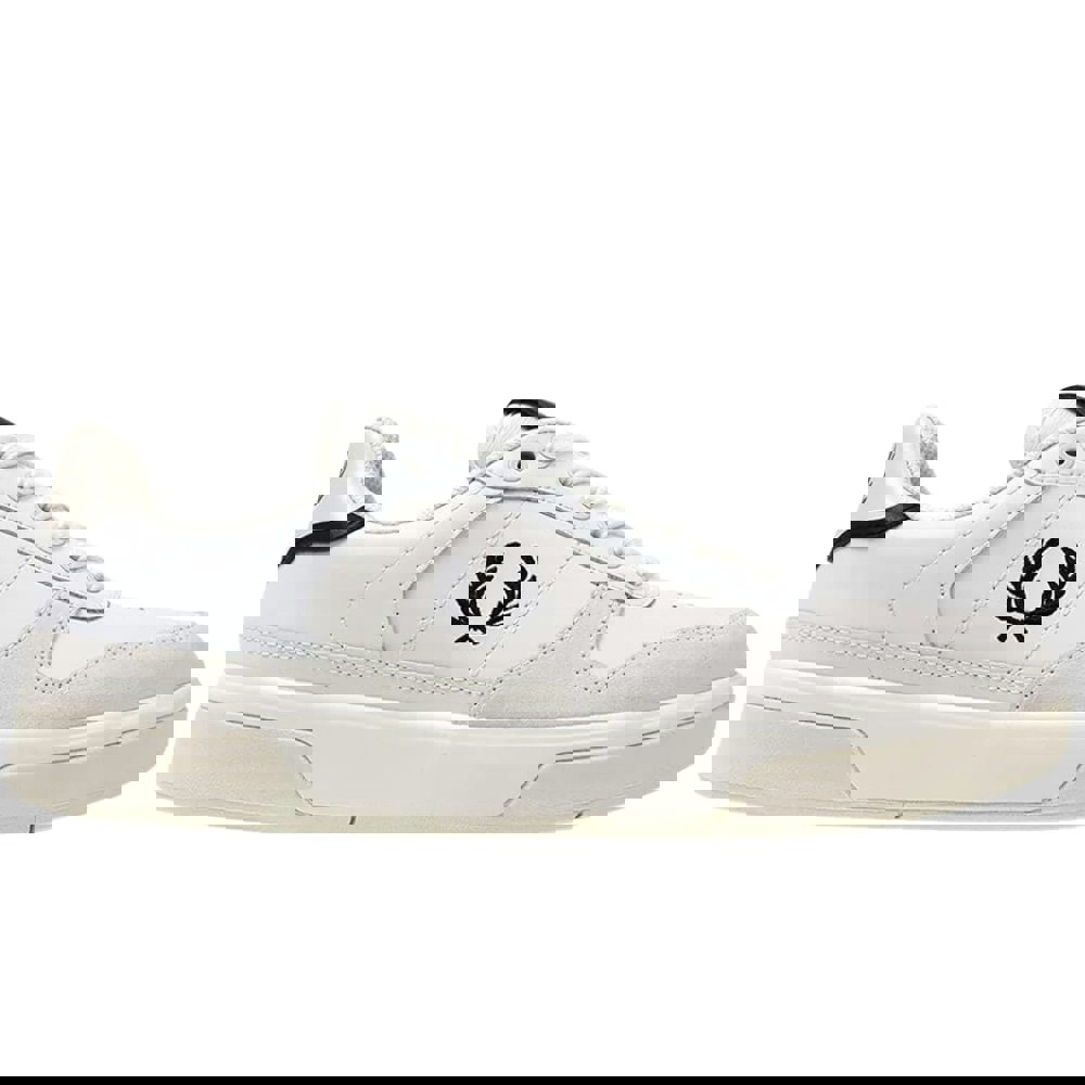 Fred Perry B300 Leather Snow White Trainers