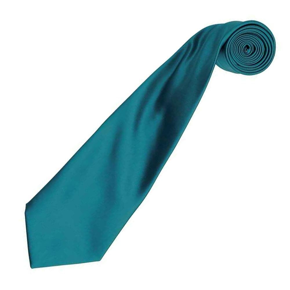 Premier Unisex Adult Colours Satin Tie - Teal