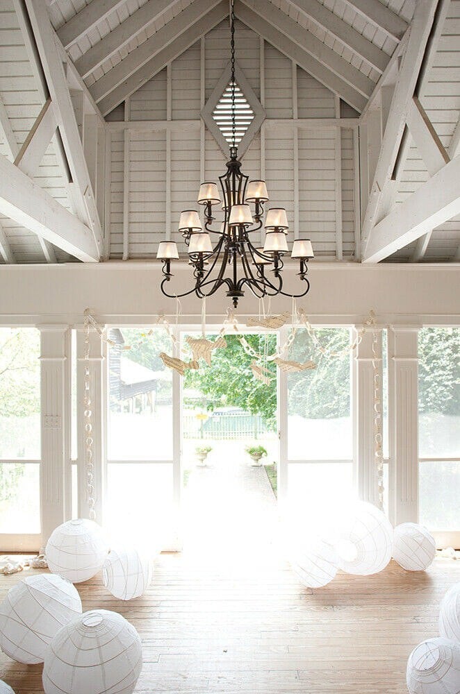 15 Bulb Chandelier Hanging Pendant LIght Olde Bronze LED E14 40W Bulb Loops