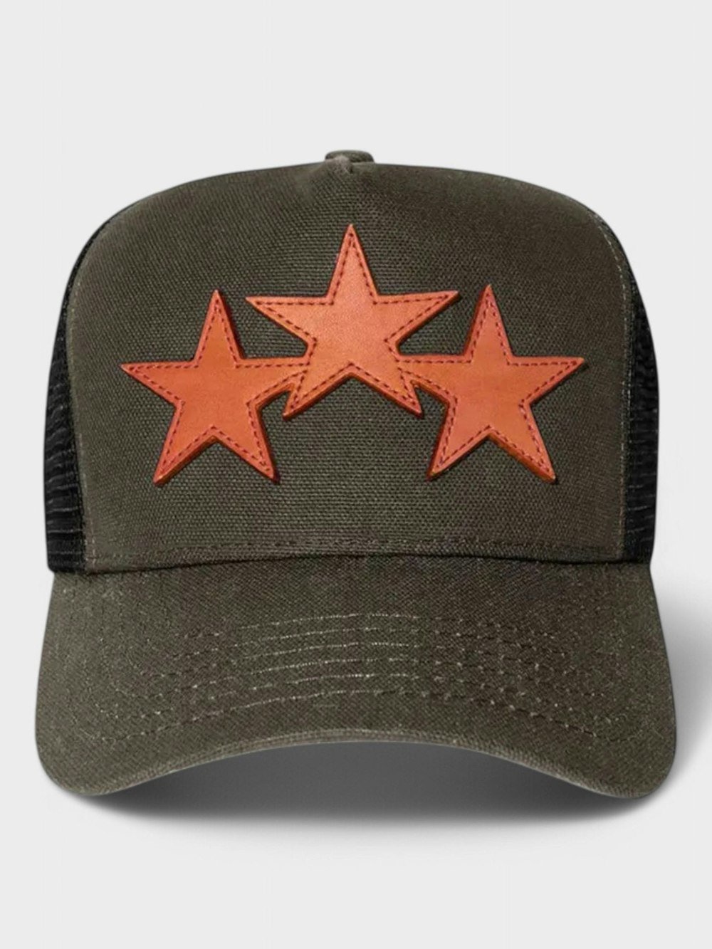 Amiri Three Star Trucker Hat Military Green - Supplied FashionAmiri
