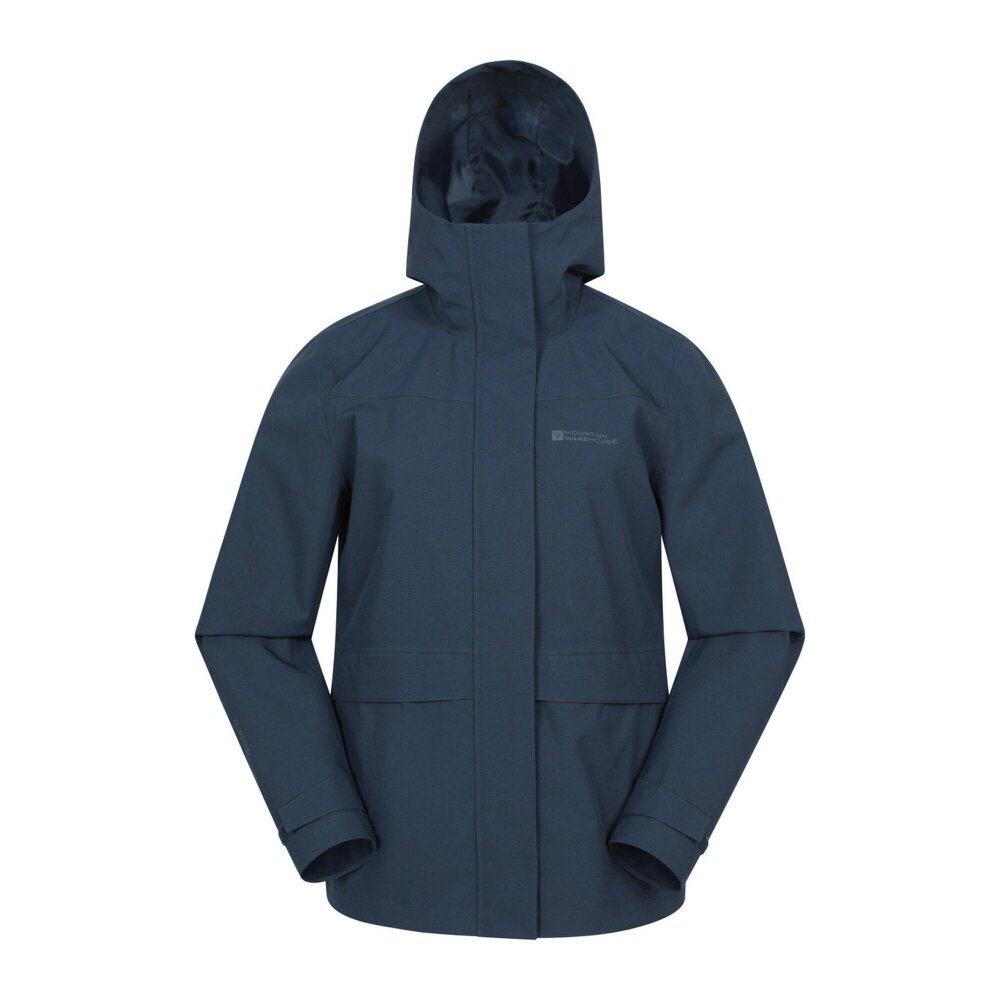 Mountain Warehouse Womens April Waterproof Jacket - Navy - Navy - 100% Polyester