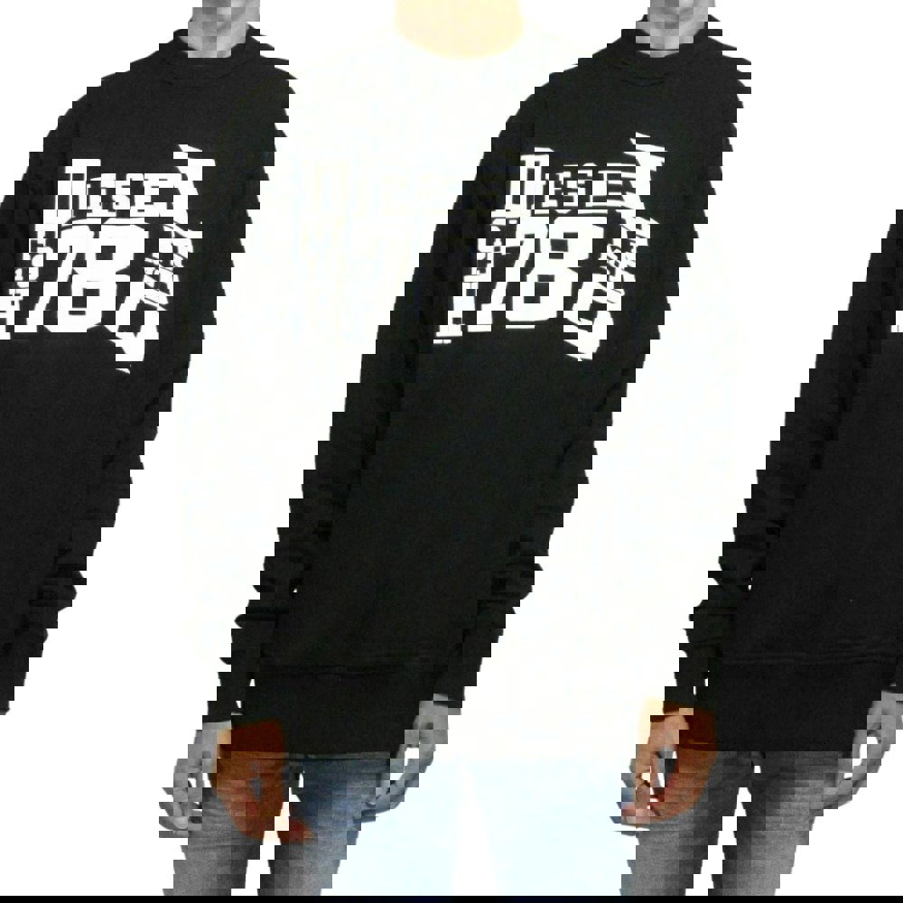 Diesel Distorted Logo Black Sweatshirt