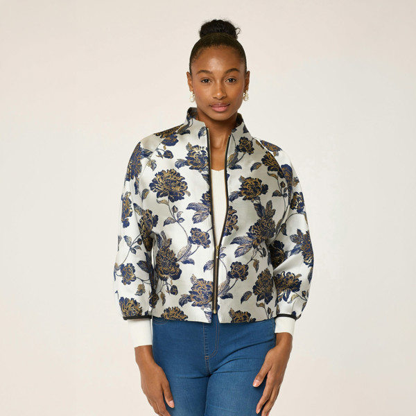 Lioness by TF The Flowery Nadine Jacket - Blue & Cream