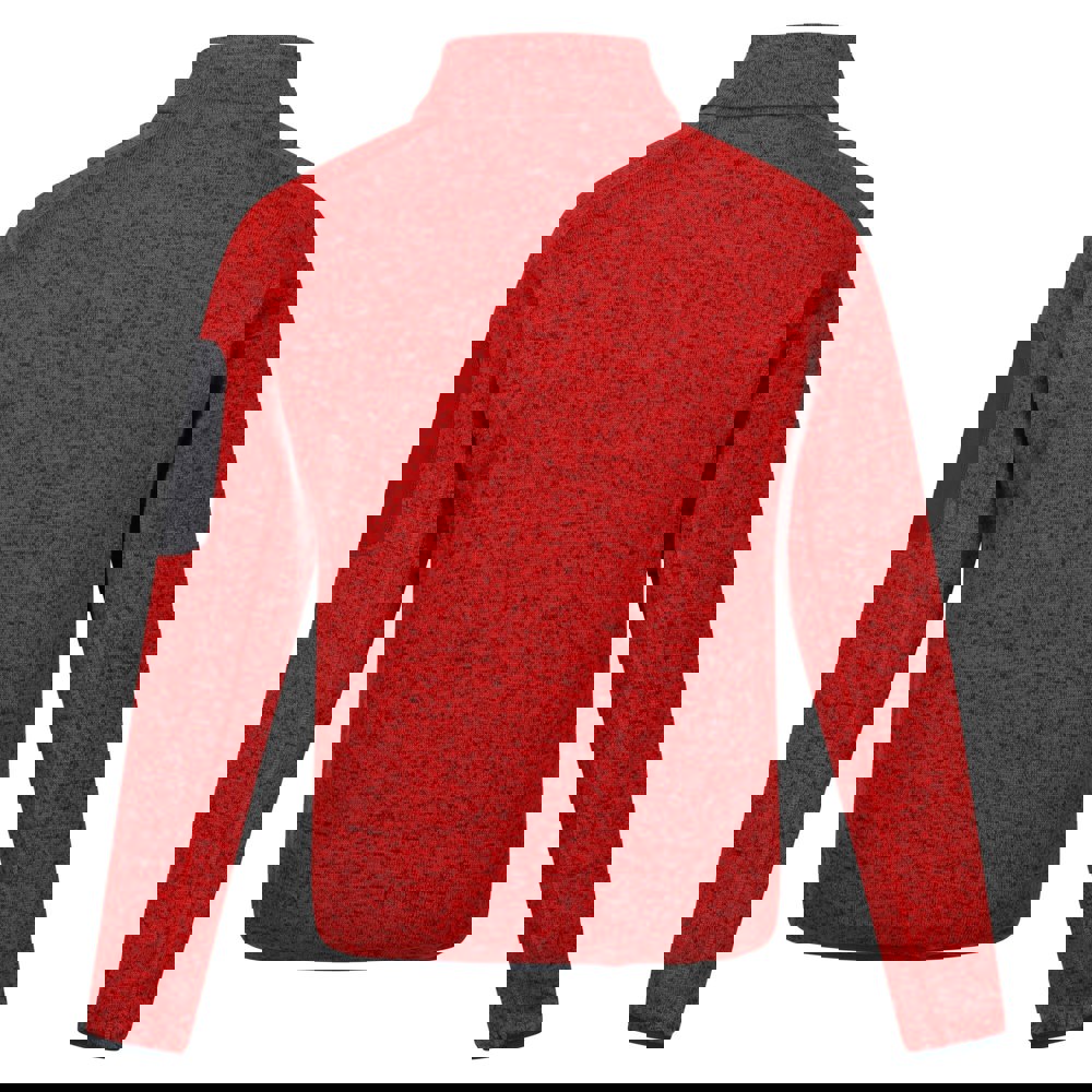 Regatta Mens Newhill Marl Full Zip Fleece Jacket - Danger Red/White