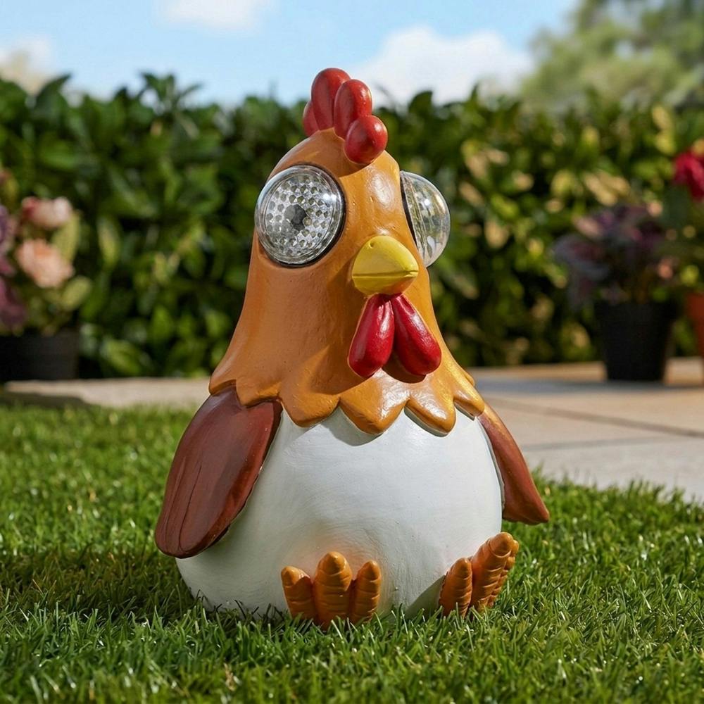 Garden Greatness Blinkin' Rooster Solar Garden Light