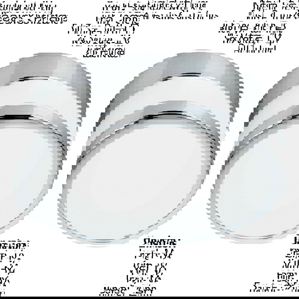 2 PACK Wall Flush Ceiling Light Chrome White Painted Satin Glass Shade LED 11W Loops