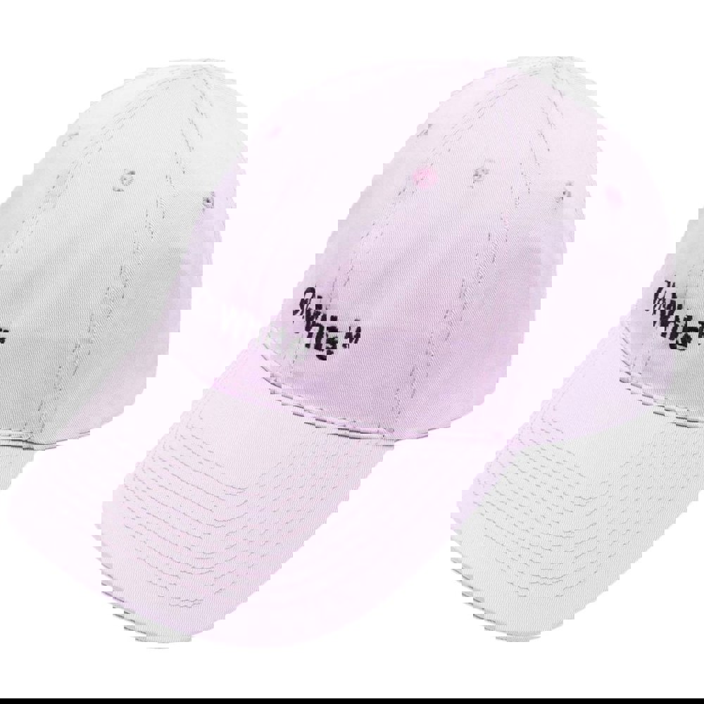 Off-White Helvetica Logo Baseball Cap Purple Hat