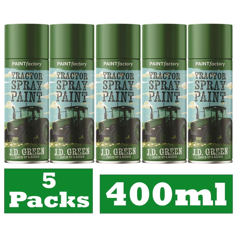 Paint Factory 5X - Tractor Spray Paint John Deere Green 400ml