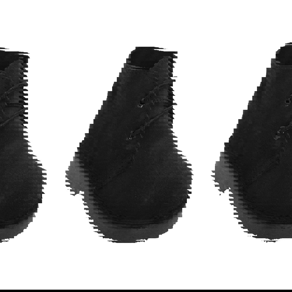 Roamers Adults Unisex Real Suede Unlined Desert Boots - Black