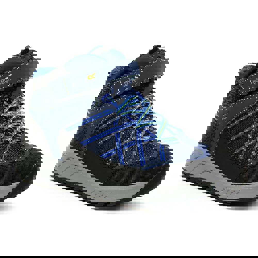 Regatta Kids Samaris V Mid Walking Boots - Prussian/Neon Spring