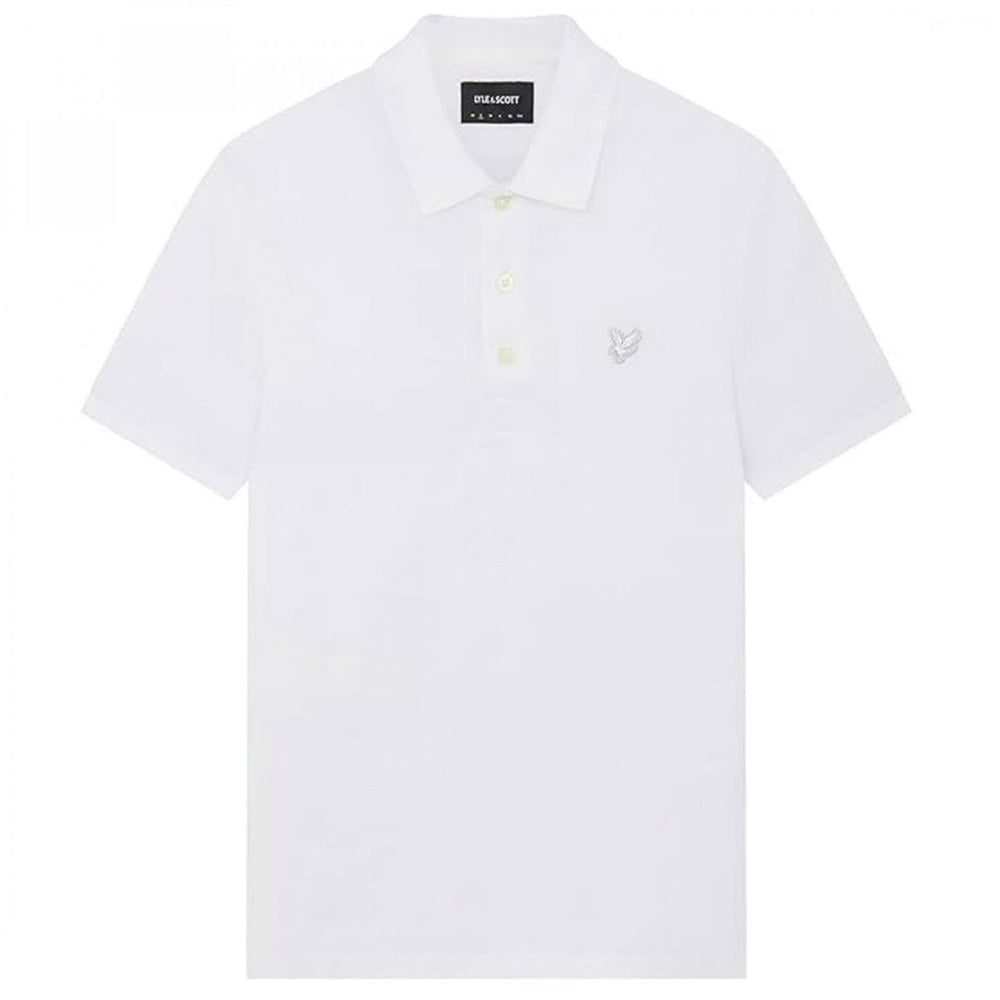 Lyle & Scott Tonal Eagle White Polo Shirt