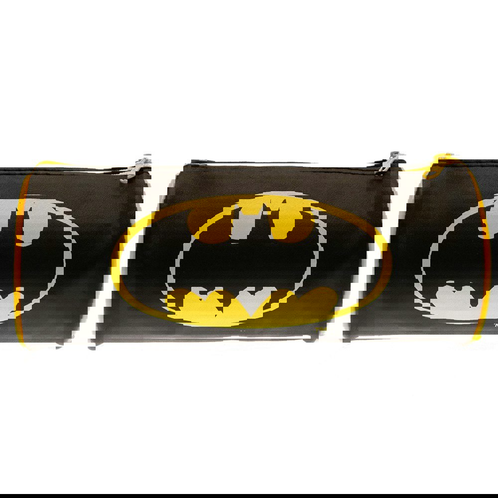 Batman Barrel Pencil Case - Black/Yellow