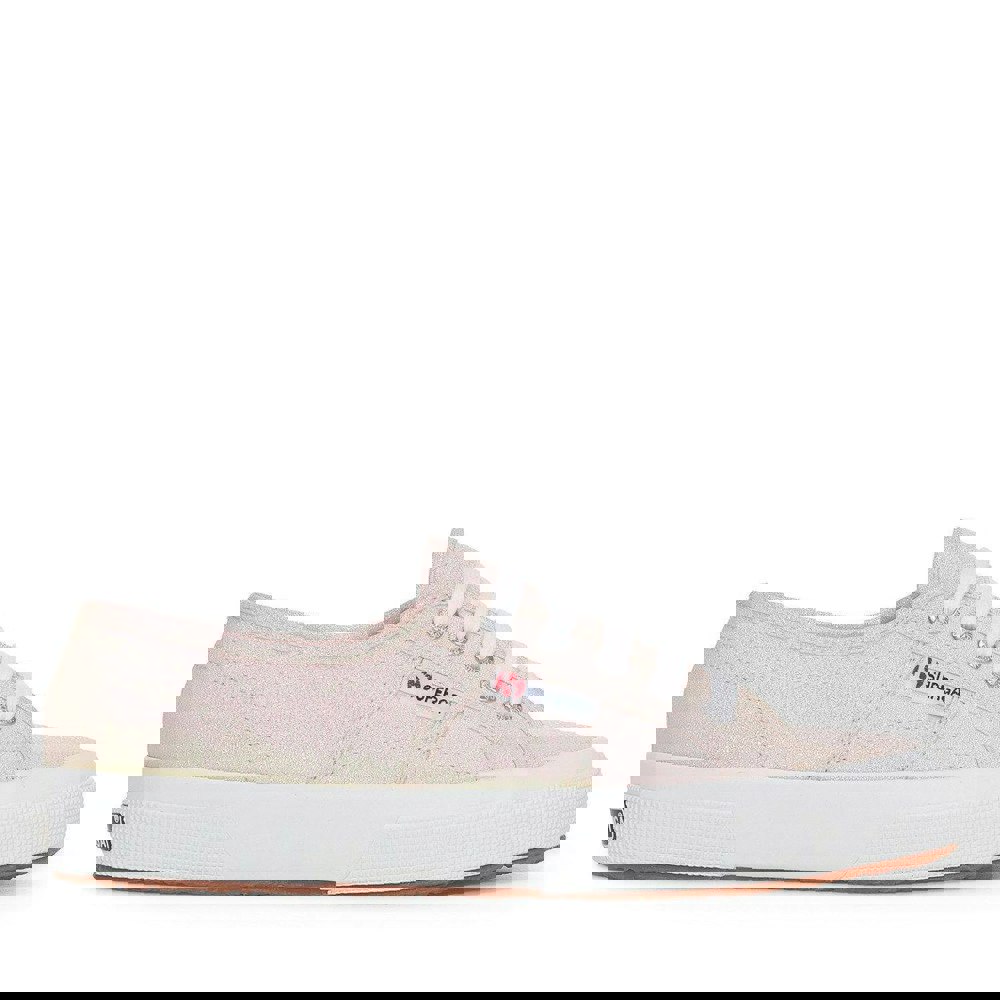 Superga Unisex Adult 2750 Lamew Metallic Trainers - Light Beige/Iridescent