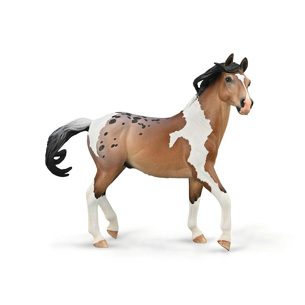 CollectA Mustang Stallion Bay Pintoloosa - Deluxe 1:12 Scale - Hand-Painted