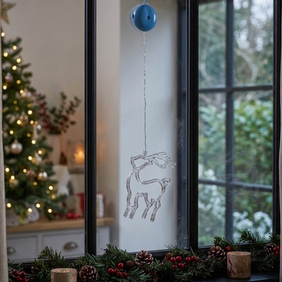 Garden Greatness Multi-Coloured LED Deer Window Light