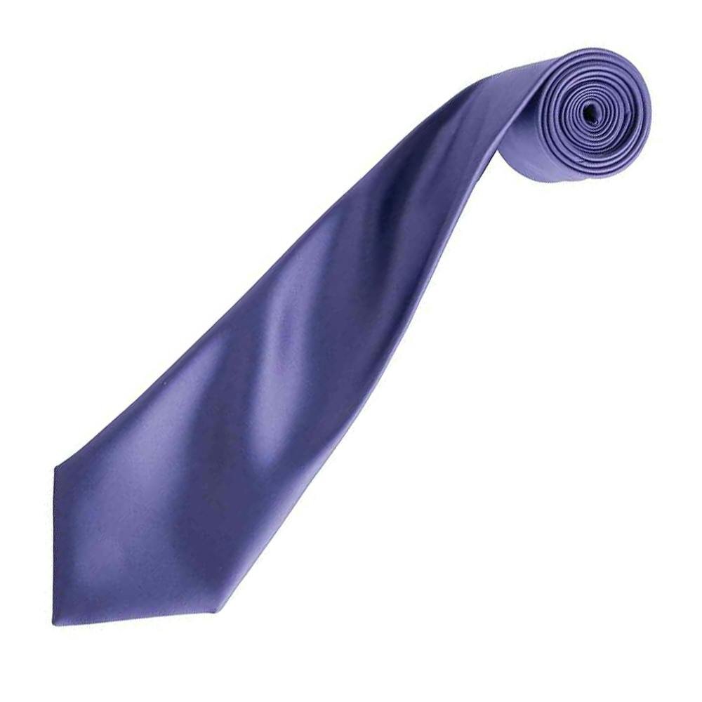 Premier Unisex Adult Colours Satin Tie - Purple