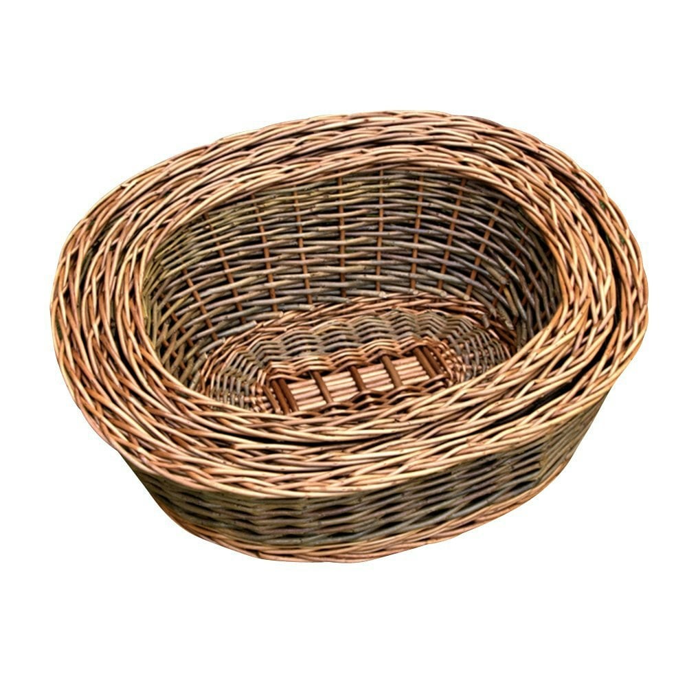 Green Oval Willow Trays