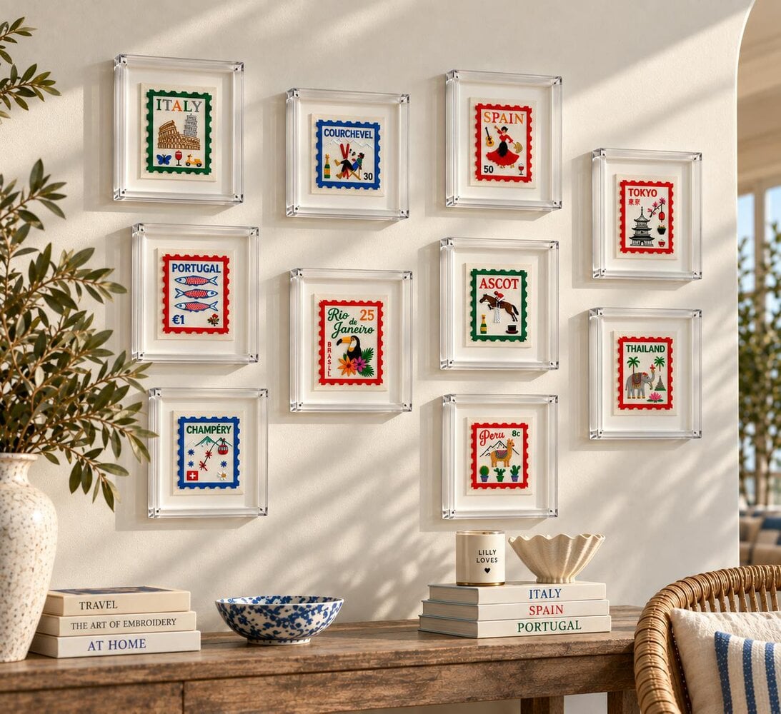 Lilly Loves Morocco Inspired Postage Stamp Artwork