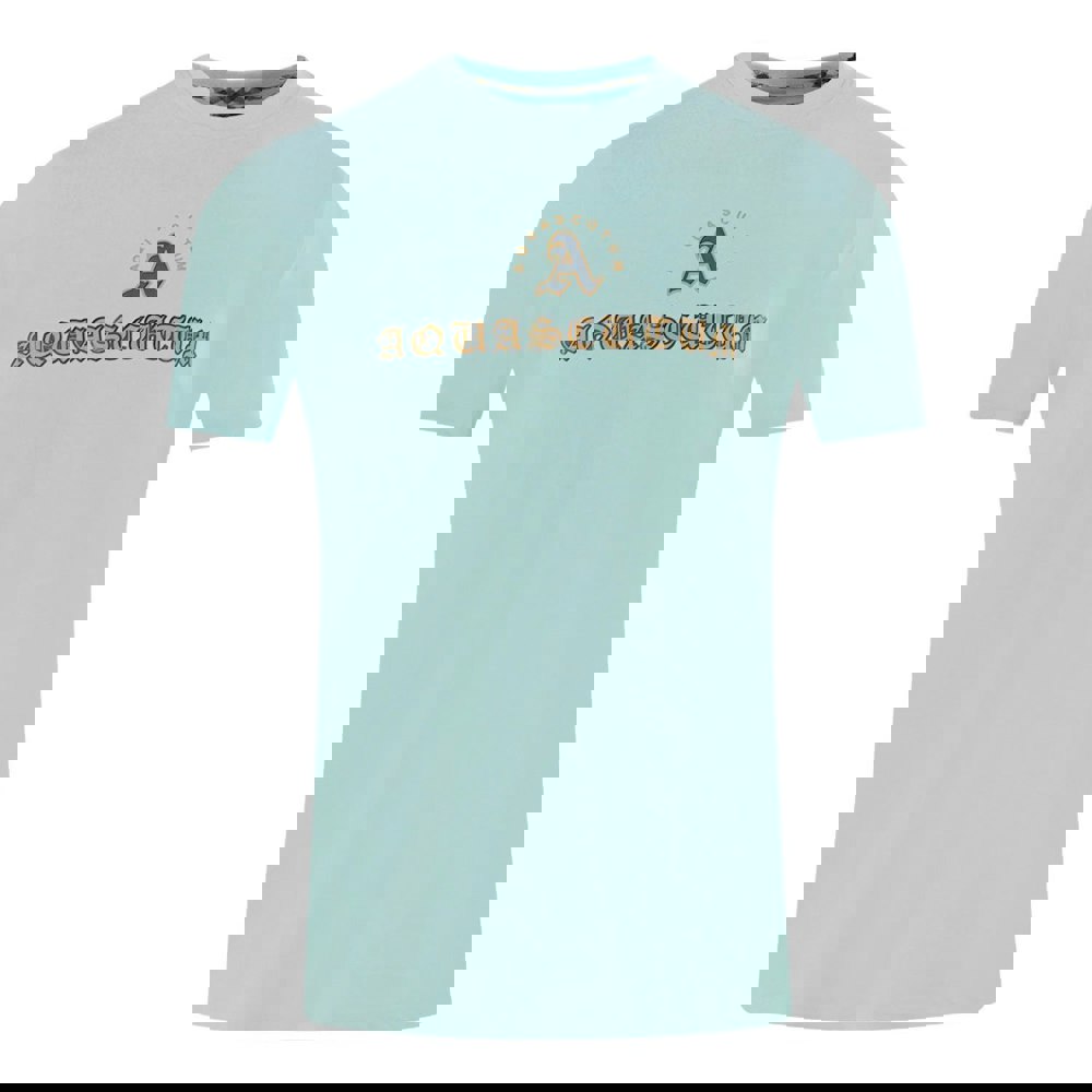 Aquascutum Script Logo T-Shirt - Sky Blue