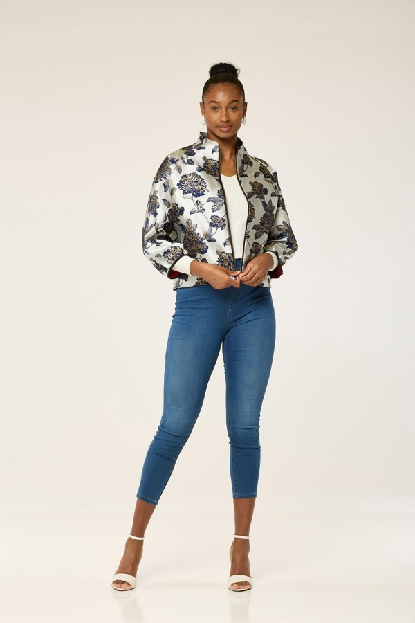 Lioness by TF The Flowery Nadine Jacket - Blue & Cream